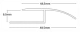 Interfloor Standard Aluminium Roundedge – 8.5mm