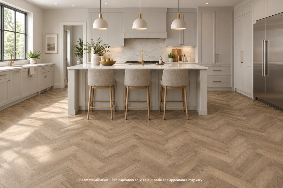 Karndean Art Select Salon Oak Parquet in Kitchen