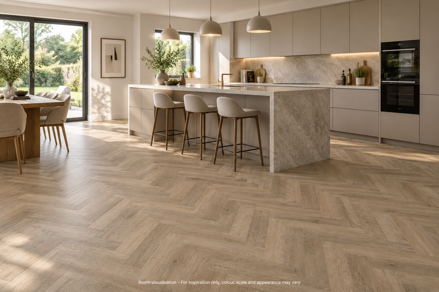 Karndean Art Select Parquet Salon Oak in Kitchen