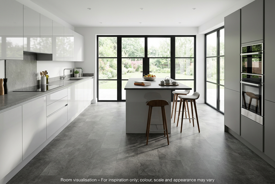 Karndean Knight Tile Rigid Core Cumbrian Stone in Kitchen