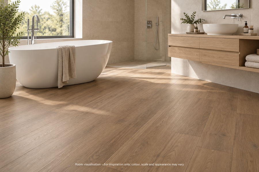 Karndean Art Select Serrano Oak in Bathroom