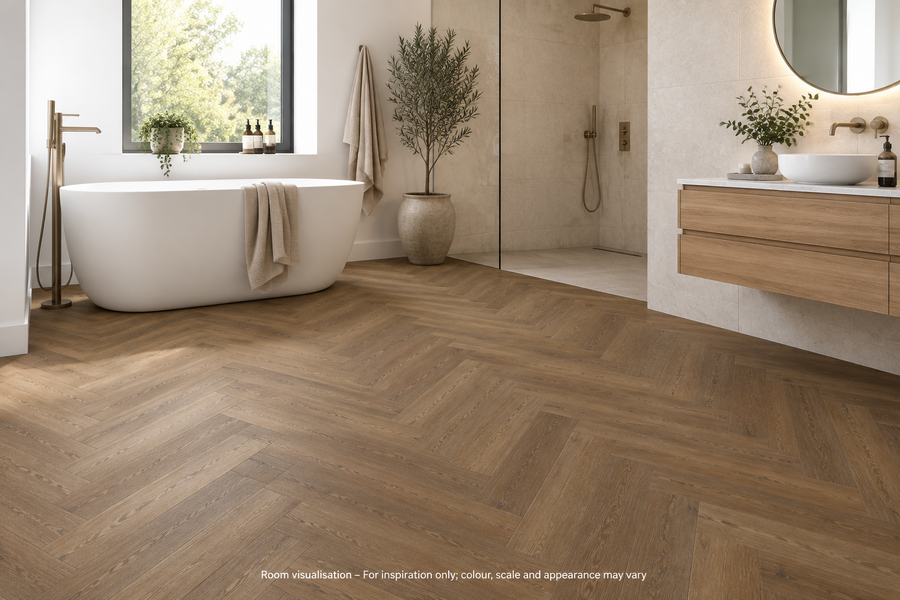Karndean Art Select Serrano Oak - SM in Bathroom