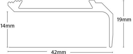 Interfloor Standard Aluminium Squaredge 14mm