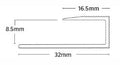 Interfloor Standerd Aluminium Squaredge 8.5mm
