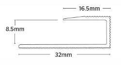 Interfloor Standerd Aluminium Squaredge 8.5mm