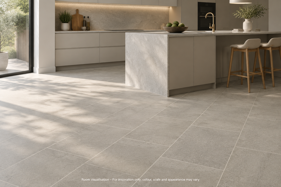 Karndean Knight Tile Honed Pebble Slate in Kitchen