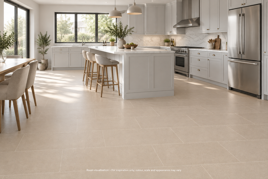 Karndean Knight Tile Natural Stone in Kitchen