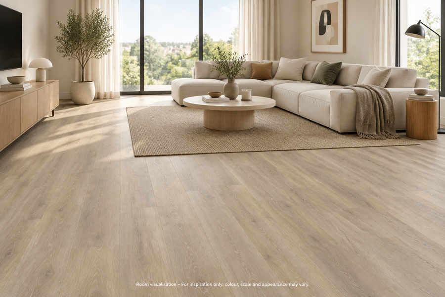 Karndean Van Gogh Rigid Core Baltic Washed Oak in Living room
