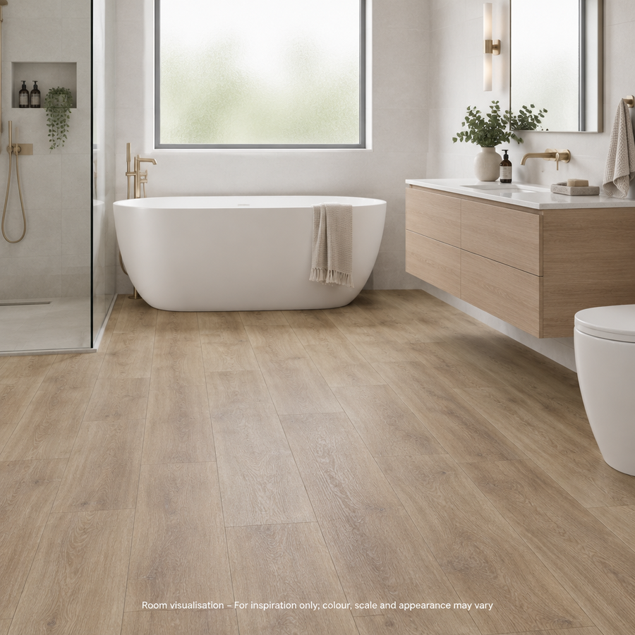 Karndean Van Gogh Baltic Washed Oak in Bathroom
