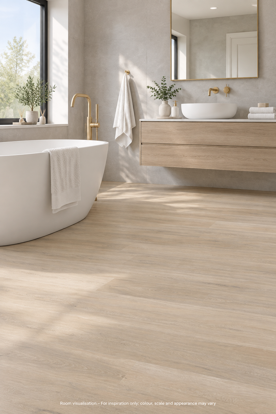 Karndean Van Gogh Texas White Ash in Bathroom
