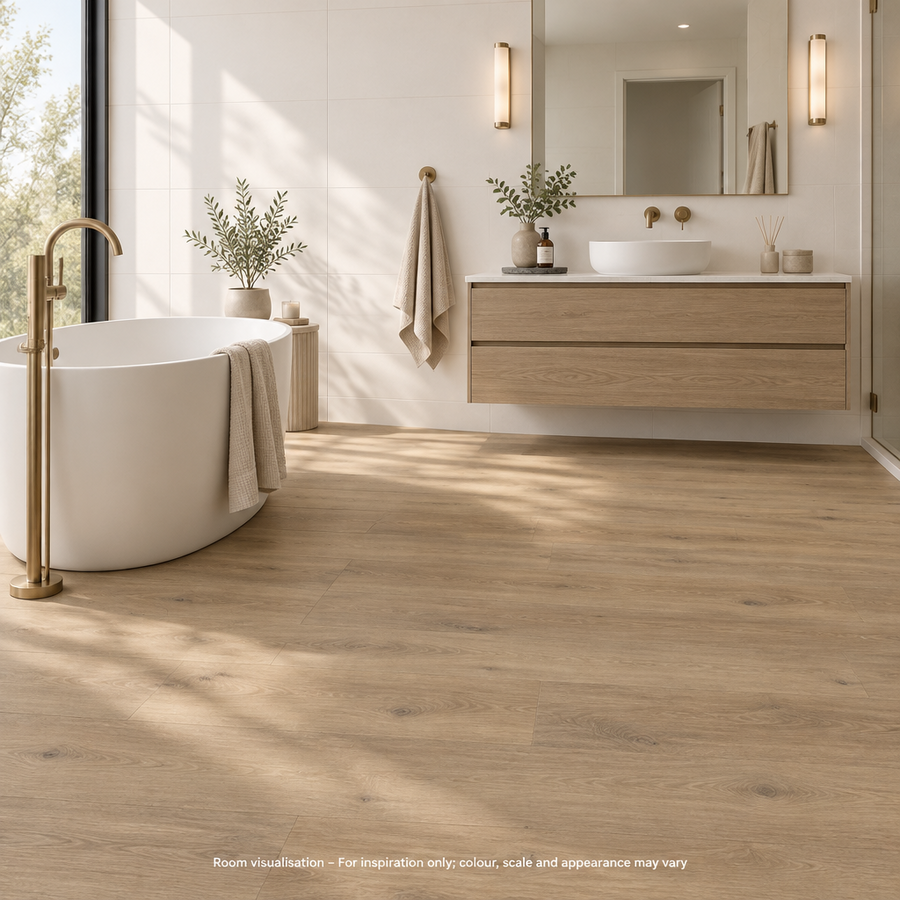 Karndean Van Gogh Canadian Urban Oak in Bathroom