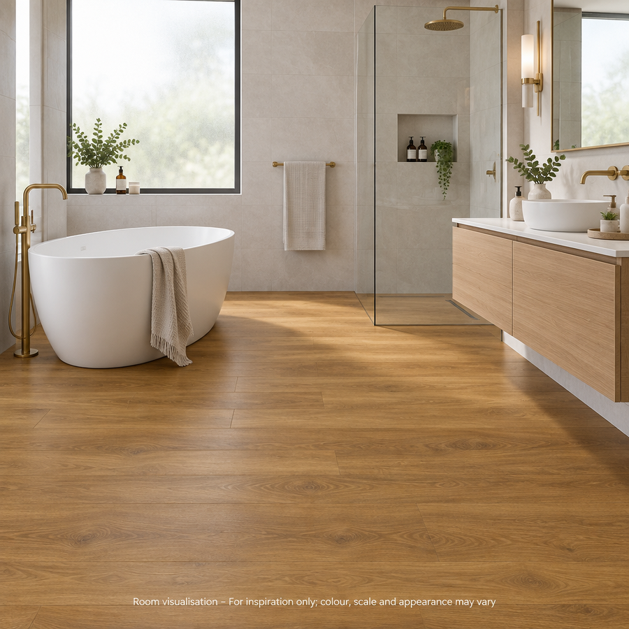 Karndean Van Gogh Glenmore Oak in Bathroom