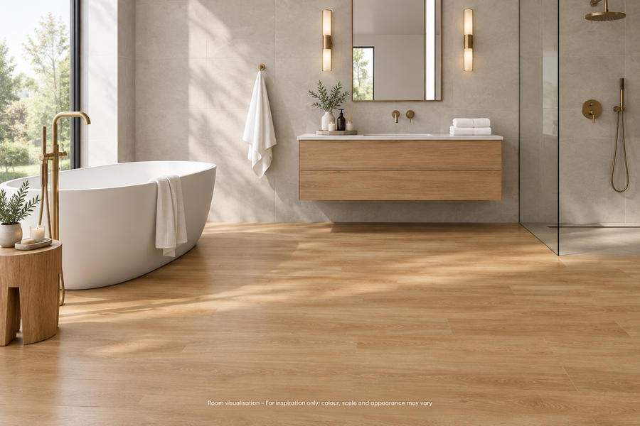 Karndean Van Gogh Croftmore Oak in Bathroom