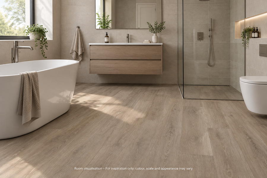 Karndean Van Gogh Aviemore Oak in Bathroom