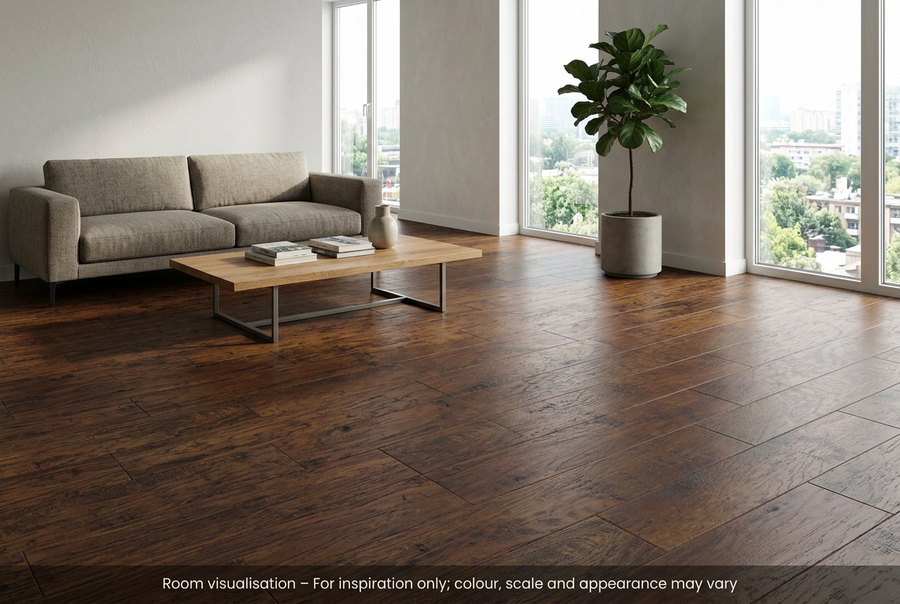 Karndean Art Select Handcrafted Hickory Peppercorn in Living room