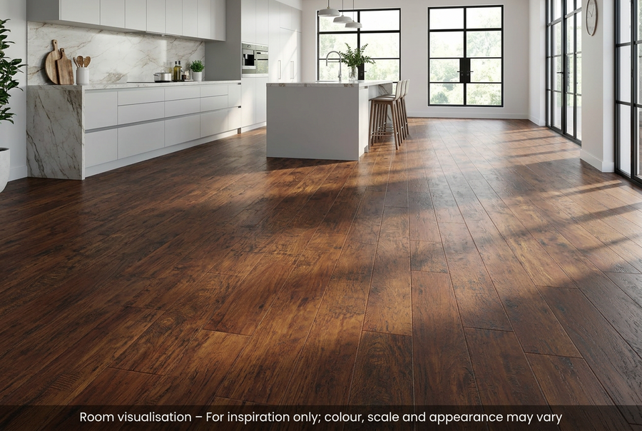 Karndean Art Select Handcrafted Hickory Peppercorn in Kitchen