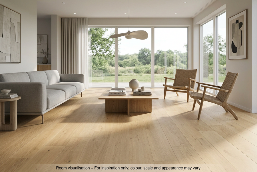 Karndean Knight Tile Gluedown Wells Acacia in Living room
