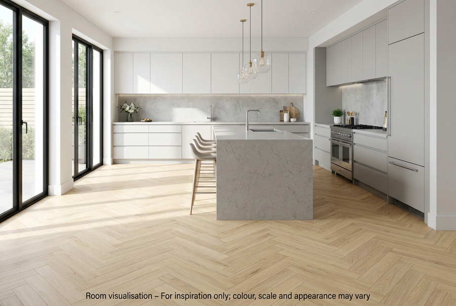 Karndean Knight Tile Gluedown Wells Acacia SM in Kitchen