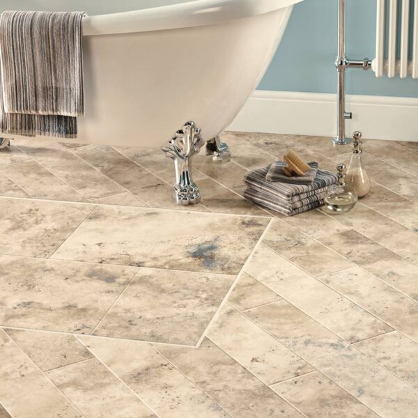 Thumbnail image of Art Select Stone Travertine Washburn Long and Wide tiles in a elegant bathroom