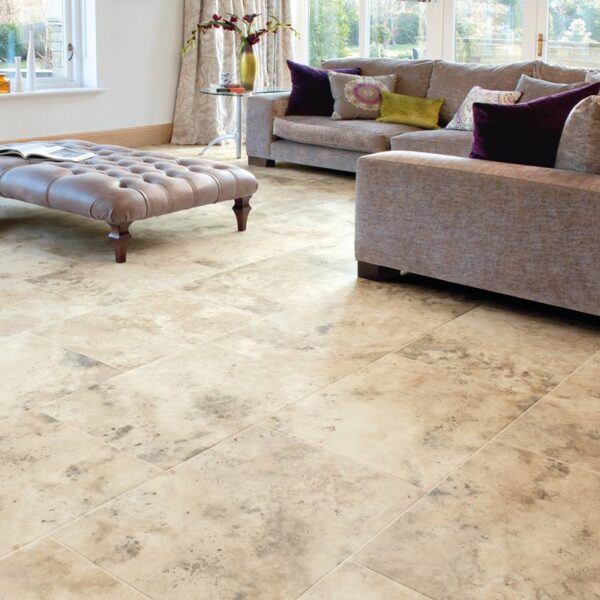 Thumbnail image of Art Select Stone Travertine Washburn tiles laid in a well lit living room