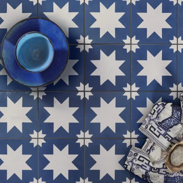 FIRED EARTH Bert & May Porcelain Pradena Blue
