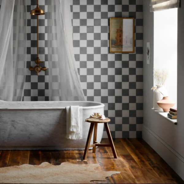 FIRED EARTH Bert & May Brighton Stone Porcelain Plain Tile - Image 4