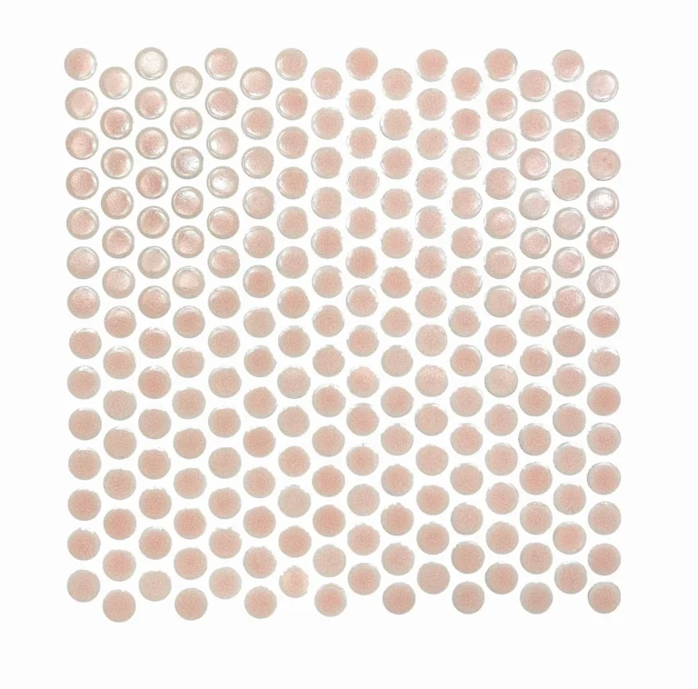 FIRED EARTH Copenhagen Penny Round Pink Mosaic