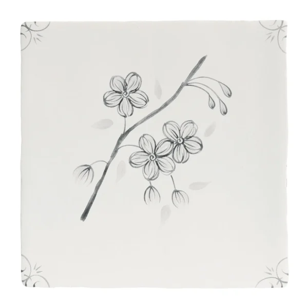 FIRED EARTH English Delft Charcoal Blossom - Image 2