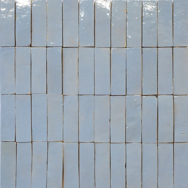 FIRED EARTH Medina Cornflower Blue Zellige Rectangle 50mm x 150mm - Image 3