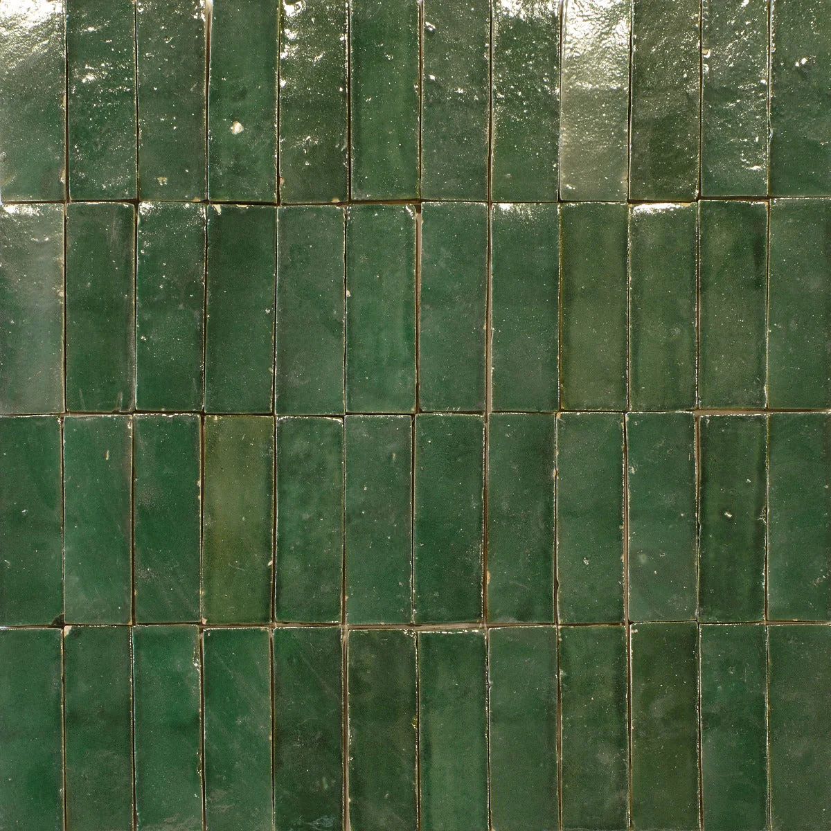 FIRED EARTH Medina Moss Green Zellige Rectangle 50mm x 150mm - Image 3