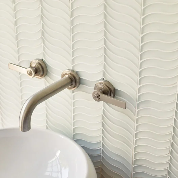 FIRED EARTH Nordic Glass Bergen Snow Mosaic