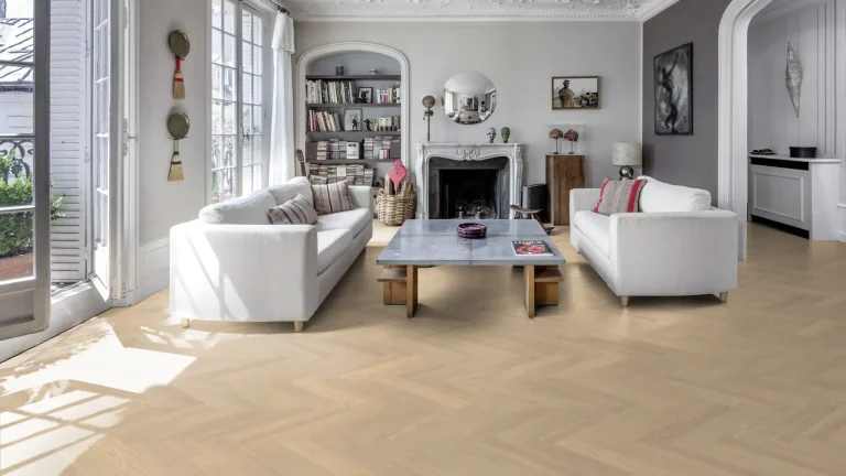 Kährs Engineered Wood Oak Herringbone AB Creme White