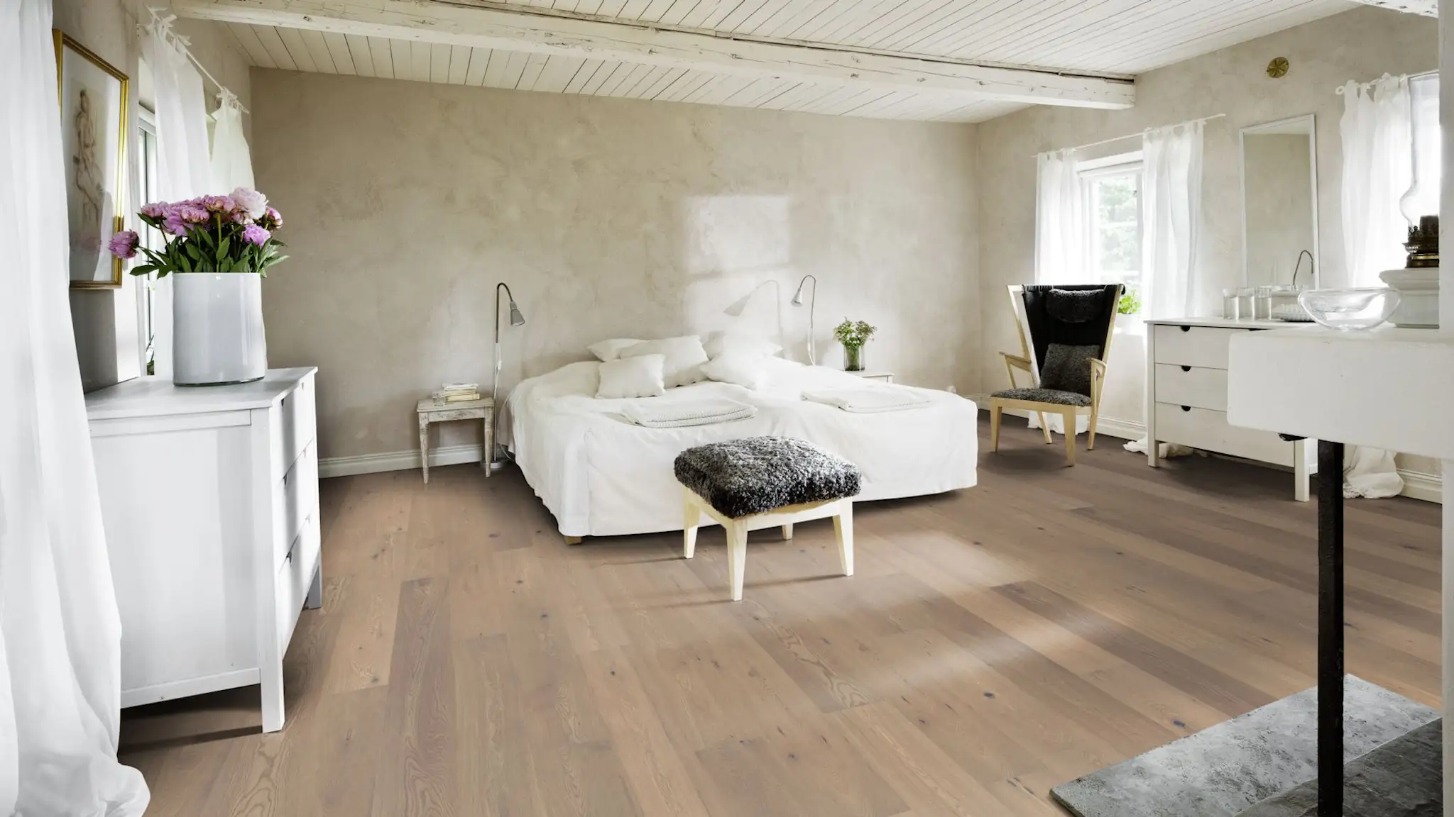 Kährs Engineered Wood Texture Oak 1 Strip White