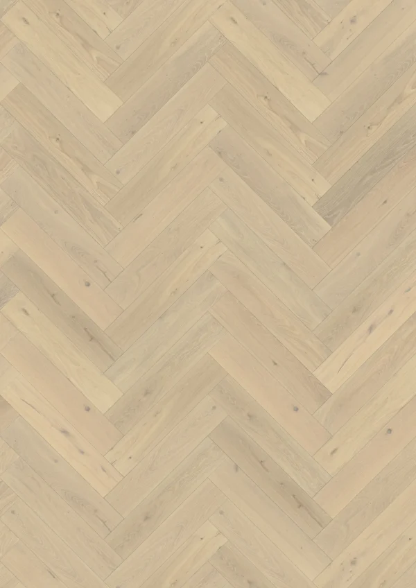Kährs Engineered Wood Texture Oak Herringbone CD Créme White Left - Image 3