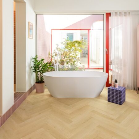 Quick-Step Impressive Design Herringbone - Ginger Oak Laminate Flooring