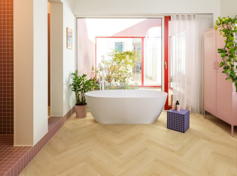 Quick-Step Impressive Design Herringbone – Ginger Oak Laminate Flooring