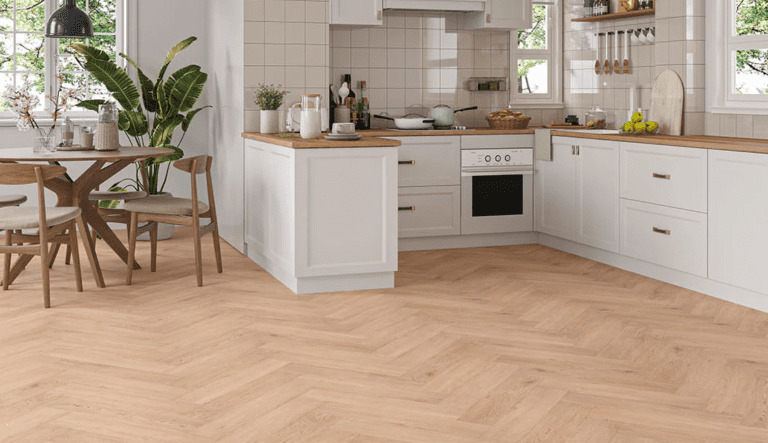 Montique Amazon Click Herringbone Farnham Oak Luxury Vinyl Tile