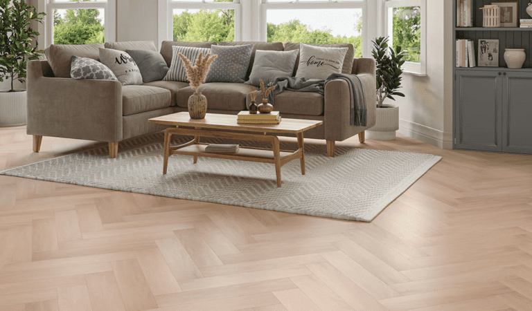 Montique Amazon Click Herringbone Sherburn Oak Luxury Vinyl Tile