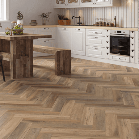 Montique Daintree Click Herringbone Marazion Oak Luxury Vinyl Tile