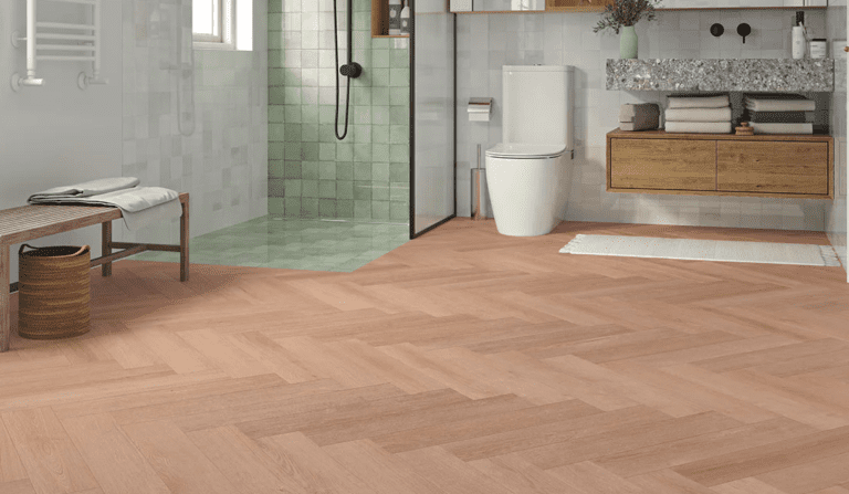 Montique Redwood Click Herringbone Scarista Oak Luxury Vinyl Tile