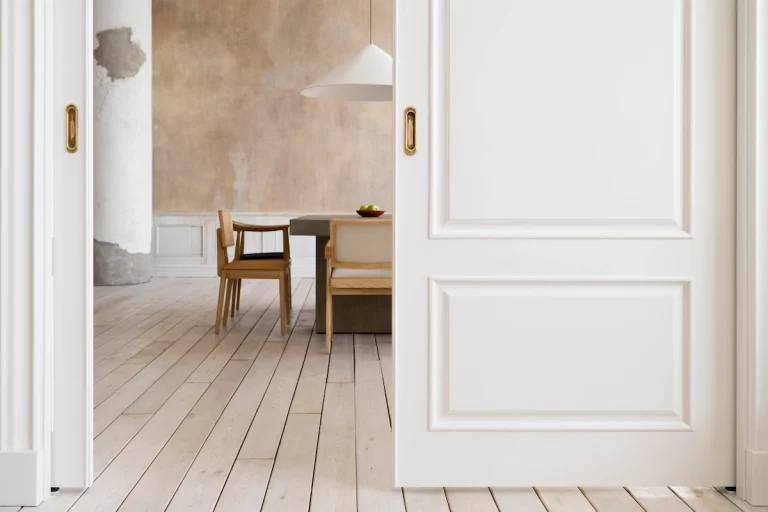 how to fit door bar between two floors